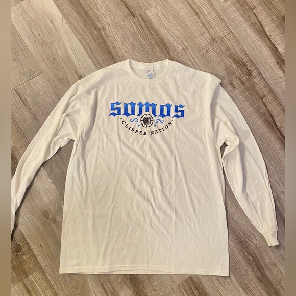 Delta Other - NWOT Somos LA Clipper Nation Basketball White Mens Long Sleeve Size XL